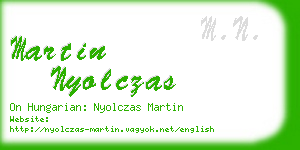 martin nyolczas business card